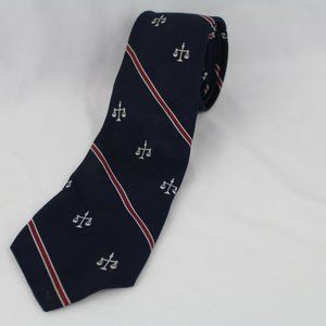 Pintail Navy Red Lawyer Scales of Justice Tie Necktie